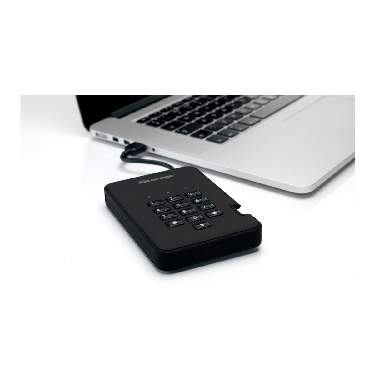 iStorage diskAshur2 USB 3.1 4TB Encrypted Portable SSD (Phantom Black)