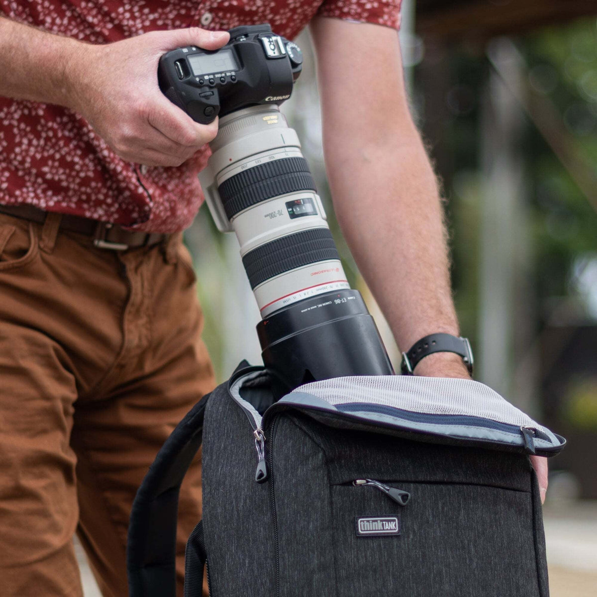 Think Tank Photo BackStory 15 Rear-Panel Opening Camera Backpack with Top and Side Grab Handle
