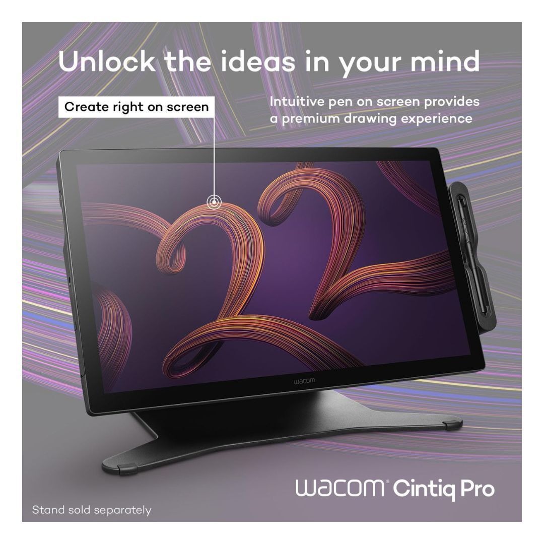 Wacom Cintiq Pro 22 Ultra HD 4K Drawing Tablet with 10-Point Multi-Touch, and Pro Pen 3 (Black)