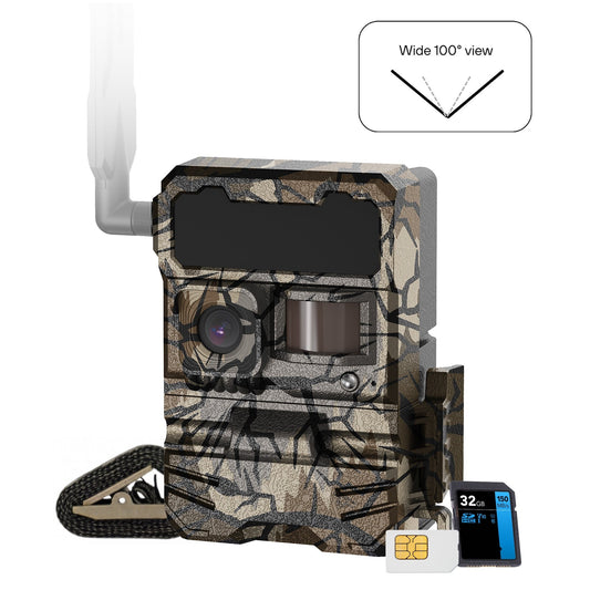 Yellowstone Y2 4G-LTE Wide Lens Cellular Trail Camera with Phone App (Camo)