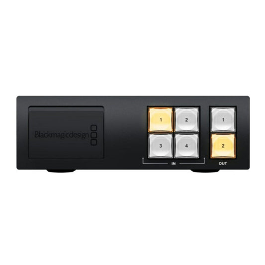 Blackmagic Design Videohub Mini 4x2 12G Zero Latency Video Router with 4 12G-SDI Inputs (Black)