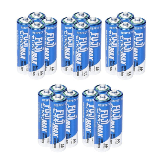 Fuji EnviroMAX Extra Heavy-Duty Single Use 1.5V Zinc AA Battery for Clocks and Remotes (20-Pack)