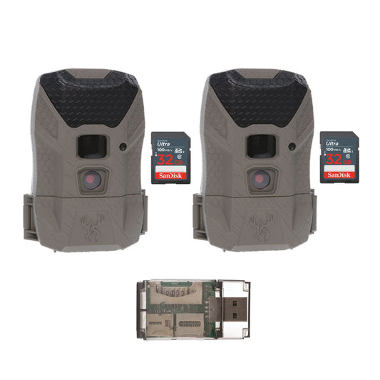 Wildgame Innovations Wraith 2.0 Trail Camera (2-Pack) with 2 x 32GB Ultra SDHC Memory Card Bundle