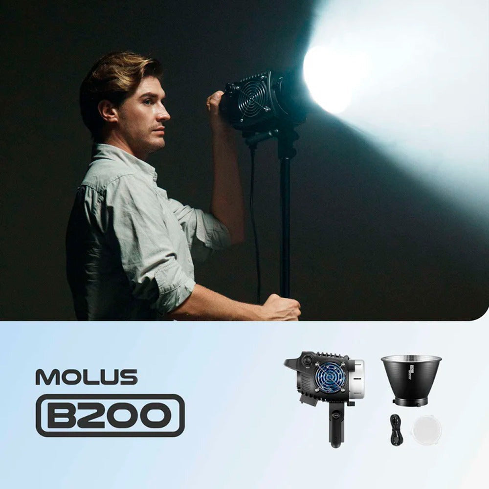 Zhiyun Molus B200 Bi-Color LED Monolight with Zhiyun 3-Feet 90D Parabolic Softbox Bundle