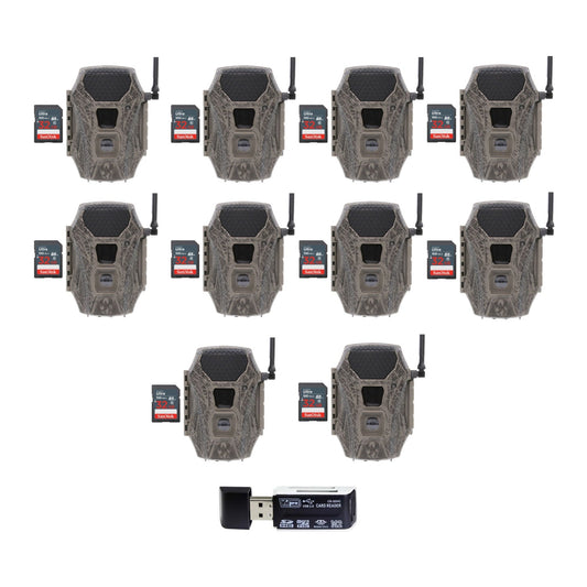 Wildgame Innovations Terra Cell 16MP Cellular Trail Camera (10-Pack) with 10x Memory Card Bundle