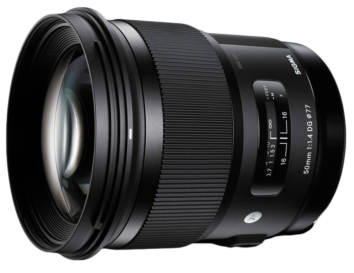 Sigma 50mm f/1.4 DG HSM Art Lens for Canon with LaCie Hard Drive and SanDisk 64GB Memory Card