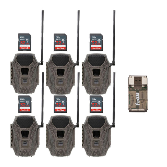 Wildgame Innovations Terra Cell XT 24MP Cellular Trail Camera (Dual Network, 6-Pack) Bundle