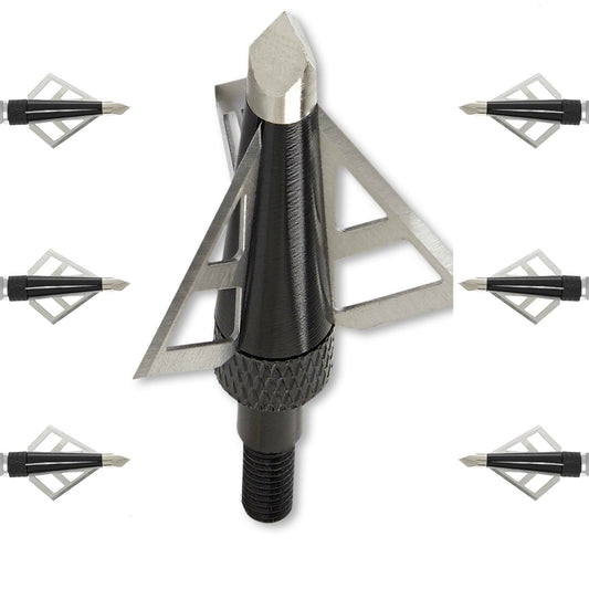 BELOW ZERO Hunting Broadheads/Crossbow & Compound Bow Arrow Heads (6 Pieces)