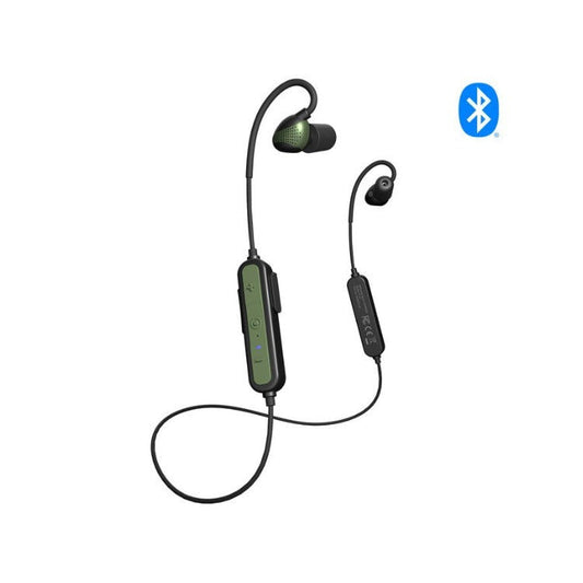 ADVANCE BT 2.0 Tactical Earbuds with Bluetooth, 26 NRR, OD Green & Black