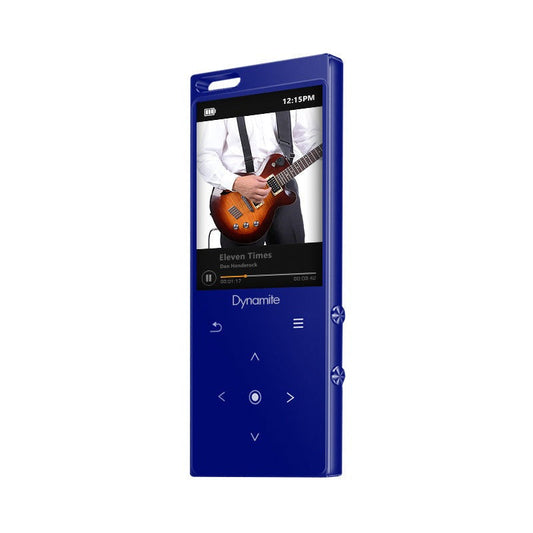 SAMVIX Dynamite Kosher MP3 Player 8GB with Bluetooth, Touch, Voice Recorder (Blue/White)