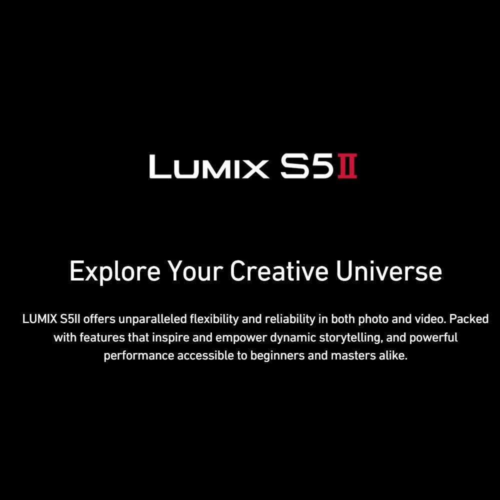 Panasonic Lumix S5II Hybrid Full Frame Mirrorless Camera Body with 24-105mm Macro OIS Lens Bundle