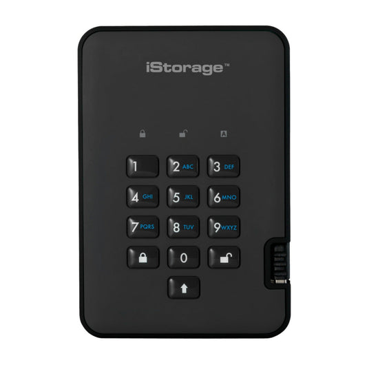 iStorage diskAshur2 USB 3.1 128GB Encrypted Portable SSD (Phantom Black)