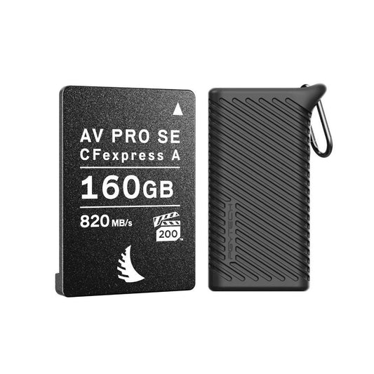 Angelbird 160GB AV PRO CFexpress 2.0 Type A SE Memory Card with Card Reader/Case Type A/SD Bundle