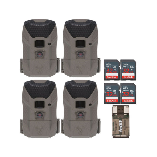 Wildgame Innovations Kicker 2.0 Lightsout Trail Camera with 18MP Resolution (4-Pack) Bundle