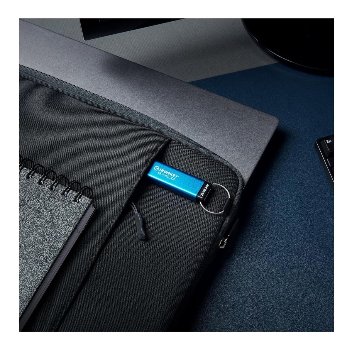Kingston IronKey Keypad 200 Series 32GB USB-A Encrypted Flash Drive (Blue)