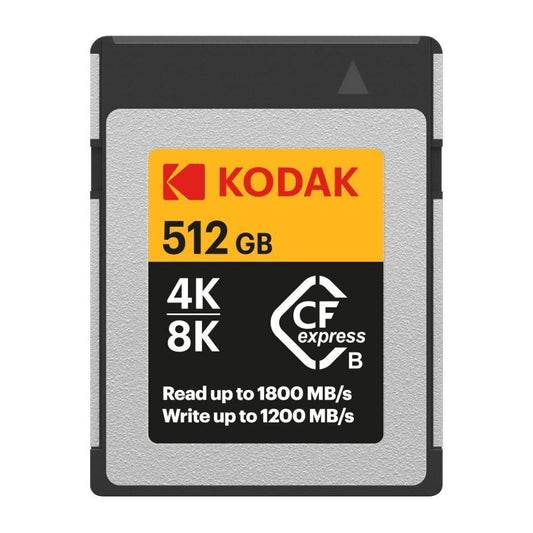 Kodak CFexpress Type B 512GB Memory Card with 1800MBps Read and 1200MBps Write (EKMCFX512GK)