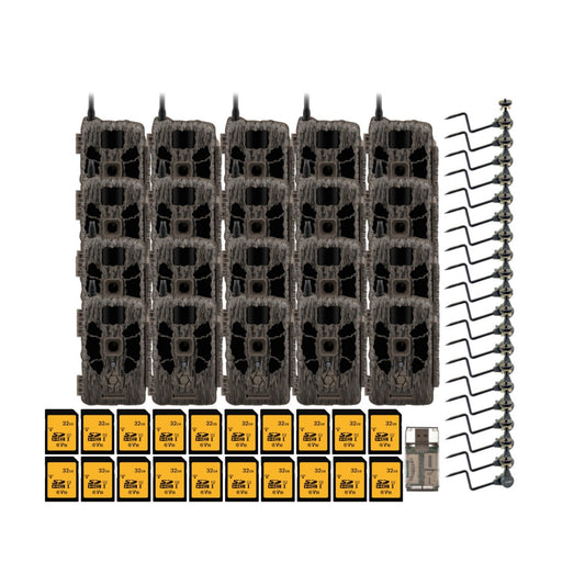 Stealth Cam 40MP Deceptor Max Cellular Trail Camera (2-Pack) x 10 with 20 x Camera Holder Bundle
