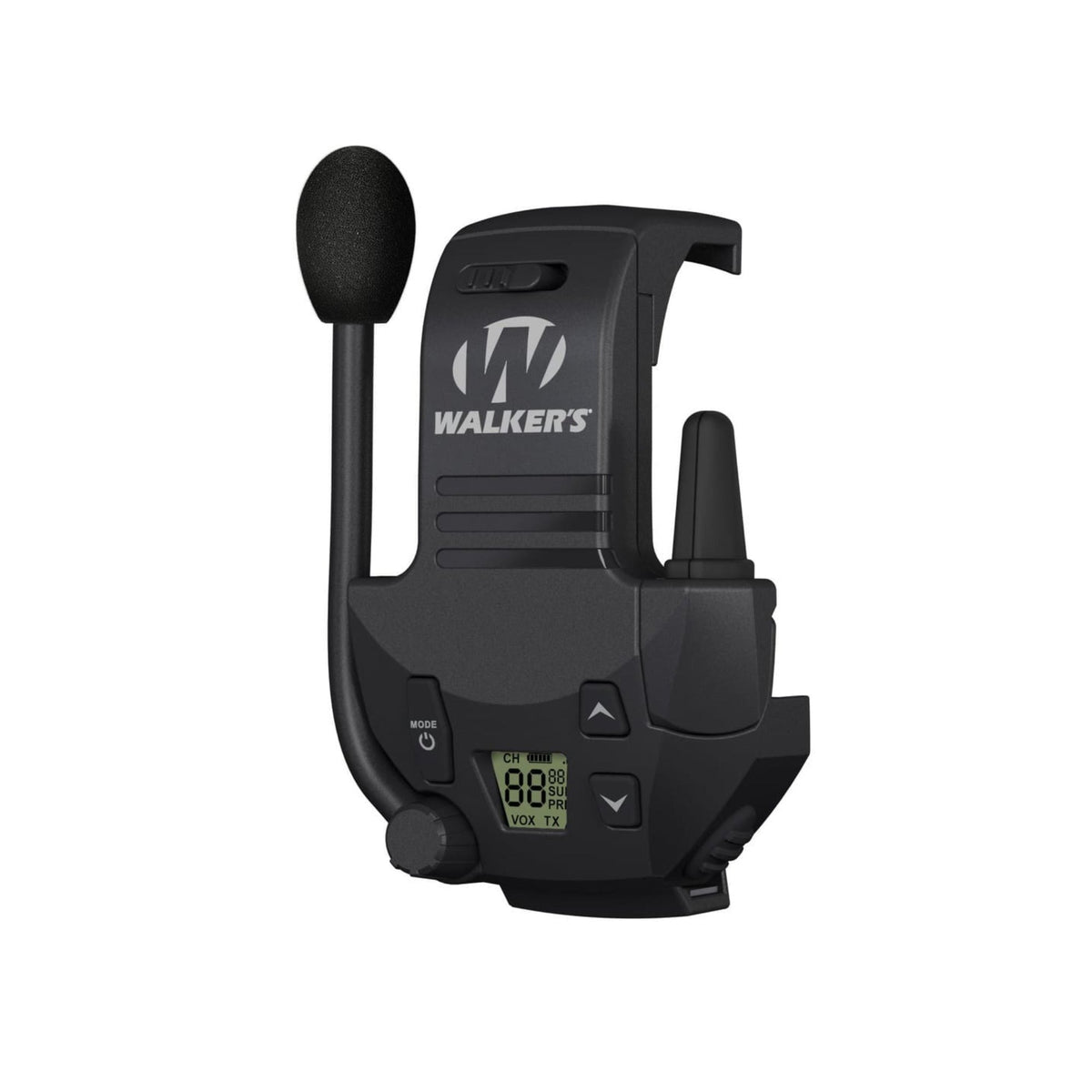 Walkers Razor Walkie Talkie with Hands-Free 2-3 Mile Range Seamless Integration and Razor Muffs