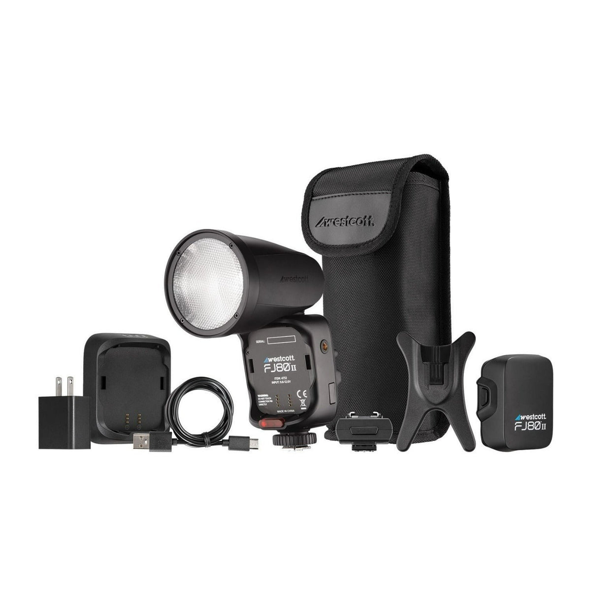 Westcott FJ80 II Universal Touchscreen Speedlight with Adapter for Sony w/ProGrip 2 Handheld Mount