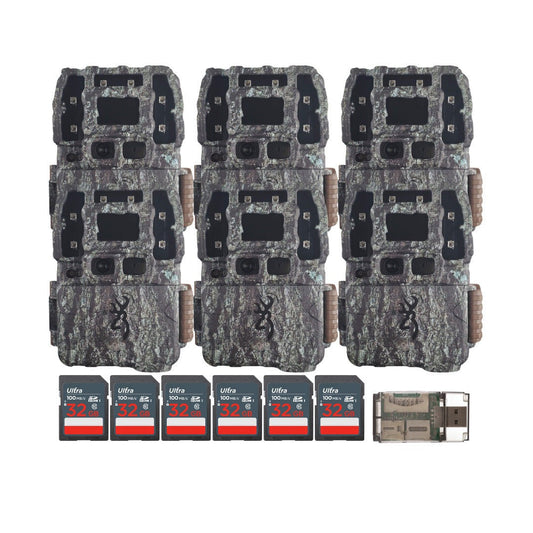 Browning Trail Cameras Strike Force Pro DCL Nano 26MP Trail Camera (6-Pack) with Card Reader Bundle