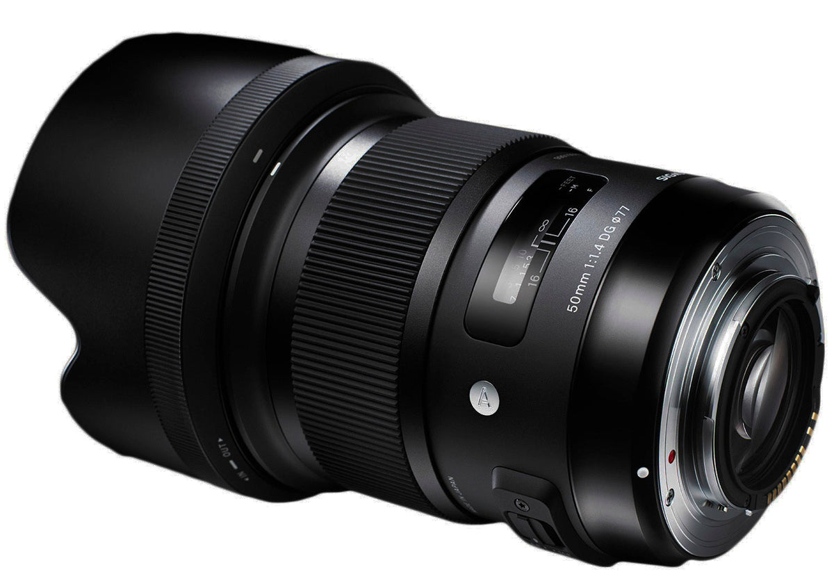 Sigma 50mm f/1.4 DG HSM Art Lens for Canon with LaCie Hard Drive and SanDisk 64GB Memory Card