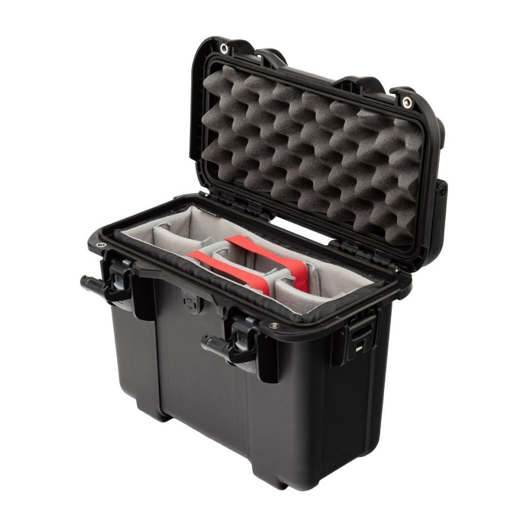 Nanuk T20 Top Loader Case for Cameras and Lenses with Lid Stay and Tray and Rigid Divider (Black)