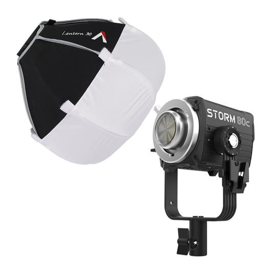 Aputure STORM 80c 80W Full-Color Point Source Fixture (Black) and Omnidirectional Softbox Bundle