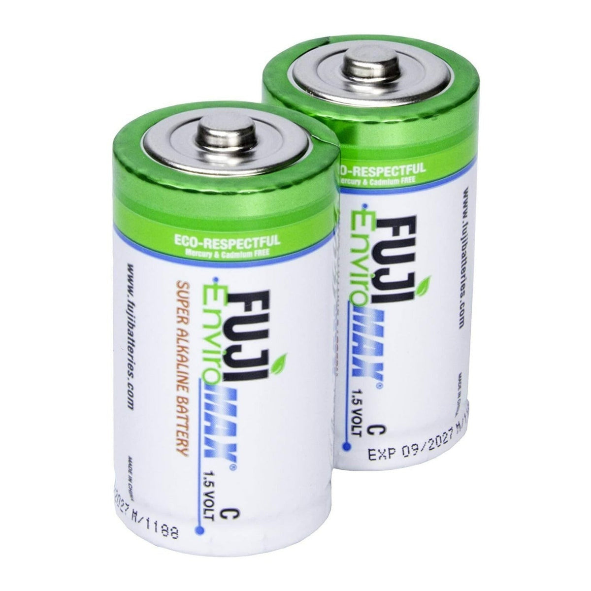 Fuji EnviroMAX C Super 1.5V 4200mAh Alkaline Battery for Clocks, Radios, and Smoke Detector (2-Pack)