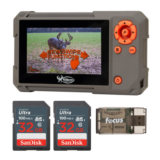 Wildgame Innovations Trail Pad Swipe SD Card Reader with Memory Cards Bundle