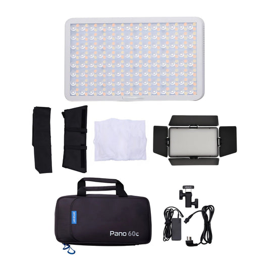 Amaran Pano 60c White Panel Light (US) Bundle with Barn Door