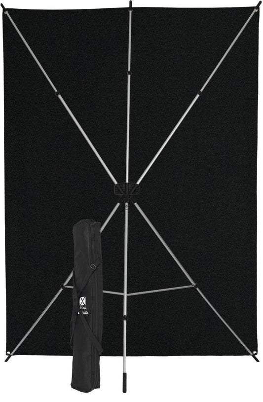 Westcott X-Drop Wrinkle-Resistant Backdrop Kit (Rich Black, 5 x 7 Feet)